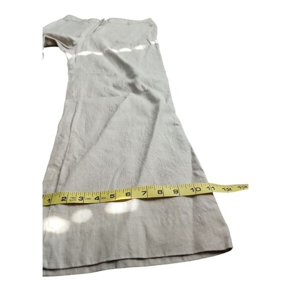 David Jones 100% Linen Neutral Wide Leg Beachy Pants Size 10 Australia Quiet Lux - Picture 7 of 9